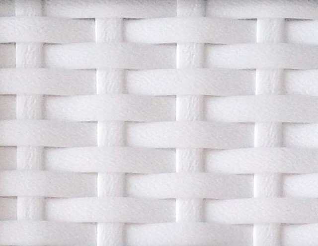 Комплект TAITI 3+1 с трехместным диваном Белый узкое плетение