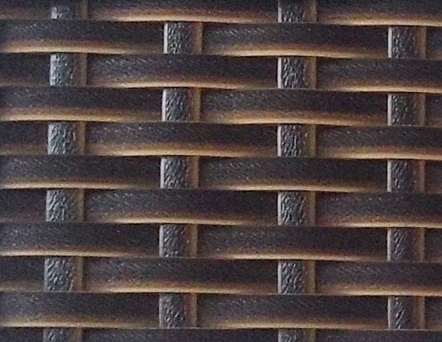 Комод CHIARA со стеклом Коричневый узкое плетение
