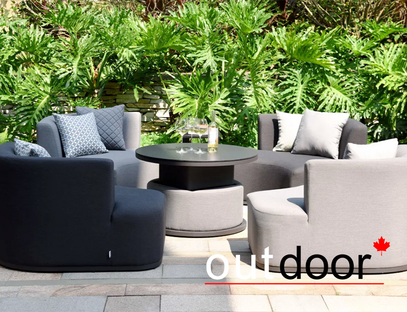 Комплект мебели OUTDOOR Торонто (3-местный диван, 2 кресла, стол), графит