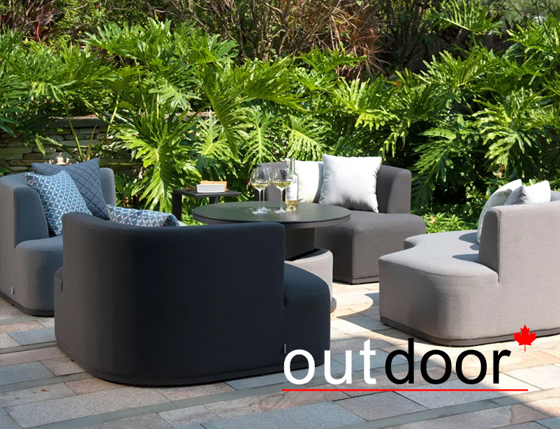 Комплект мебели OUTDOOR Торонто (3-местный диван, 2 кресла, стол), графит