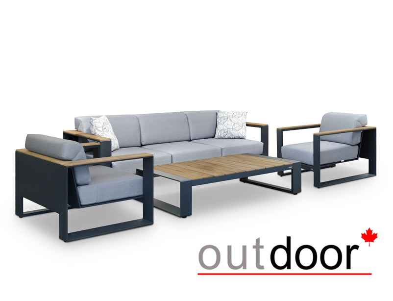 Комплект мебели OUTDOOR Орлеан (3-местный диван, 2 кресла, кофейный стол), песочный