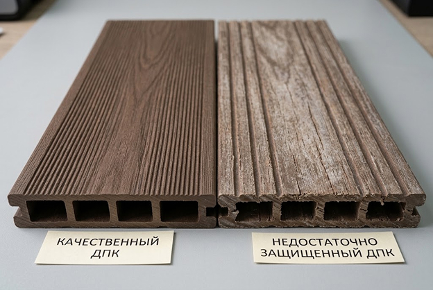Почему дешёвый ДПК может заметно изменить цвет быстрее